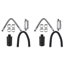 16 Pezzi Accessori per Auto Universali Accessori Air Riscaldatore di Scarico 24 mm + 25 mm Accessorio Filtro per Riscaldatore Aria
