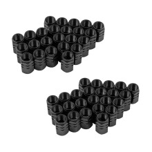 48Pcs Capuchons de Tige de Valve Capuchons de Valve de Pneu de Voiture Couvre Les Capuchons, Noir