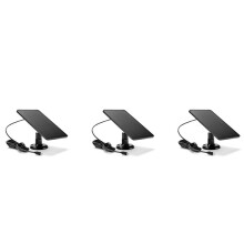 3X Wasserdichtes 10-W-Solarpanel-Ladegerät für Home Security Camera Solarzellenbetriebenes Ladegerät mit Ladekabel, Schwarz
