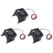 3X 42mm Motor Cooling Fan Heat Sink for  1/10 E-Maxx E-Revo Summit Arrma 1/8 Kraton Talion Typhon RC Car,Black