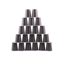 100 Pappbecher (9Oz) - Unifarben Geburtstagsparty Geschirr Catering (Schwarz)
