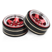 RC Car Upgrade 1.3inch Brass Climbing Car Wheels Kit for 1/18TRX4M SCX24 FMS Ascent-18 RC Car Accessories