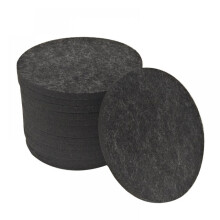 Elegante schwarze Filztrenner aus hochwertigem Filz für den Innen- und Außenbereich sorgen für sicheren Stand von Gläsern, Tassen, Vasen und
