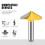 3D Router Bit V-Shaped Cutter 3D Milling Cutter Engraving Machine Cutter Woodworking Tools 9pcs 1