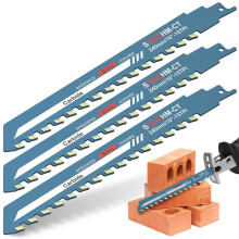 3Pcs 10 Inch Masonry Reciprocating Saw Blade, Saw Blade for Cutting Brick, Cement and Cinder Block (10 Inch)