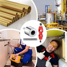 Copper Pipe Cleaner, 15mm Copper Pipe Cleaner for Drill, Metal Pipe Cleaner , Copper Pipe Brush for Electric Drill Bit