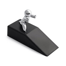 Rubber Door Stopper Wedge with NonSlip Grip, Novelty Villain Design, Protects Walls, Home Office