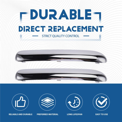 Front Bumper Trim Left and Right Side 51116800143 51116800142 for  Cooper R50 2001-2004 Silver 1