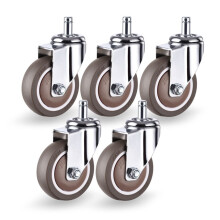 Office Chair Wheels 2 Inch with Brakes Silent Swivel Casters Set of 5 for Office and Gaming Chairs