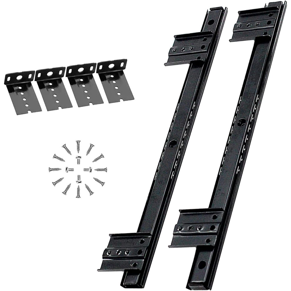 Under Desk Keyboard Drawer Slides, Ball Bearing Steel, Smooth Quiet Glide, 2 Pack With Screws 9771547329602