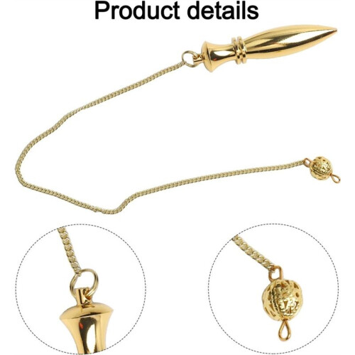 Brass Divining Rod Kit Walnut Handle Copper Dowsing Rods Pendulum for Water Mineral Detection Metal Detecting Tool Set 1