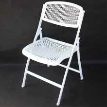 Folding Chairs Set of 6 White, Lightweight Indoor Outdoor Seating, Stackable Storage, Quick Setup