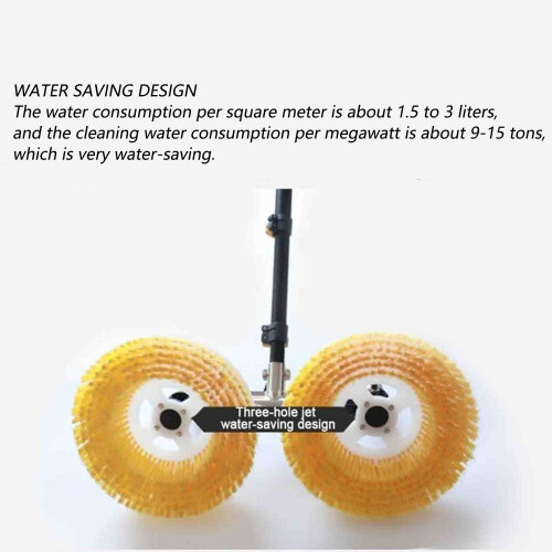 Solar Panel Cleaning Kit, Water Fed Pole Window Cleaning System, Double Head Brush, 7.5M Reach 1