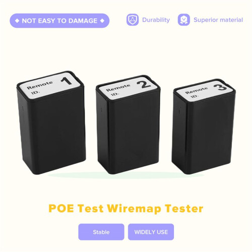 ET618 Network Cable Tester with LCD Display Analogs Digital Search POE Test Cable Wiremap Tester ID Mapping Tool(A) 2