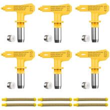 6 Stuks Omkeerbare Airless Verfspuit Nozzle Tips en 6 Stuks Airless Spray Filter Vervangen voor Airless Sproeier Nozzle