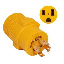 NEMA L1430P to 650R Generator to Welder Adapter, 30A to 50A 250V 4Prong to 3Prong, ETL Listed