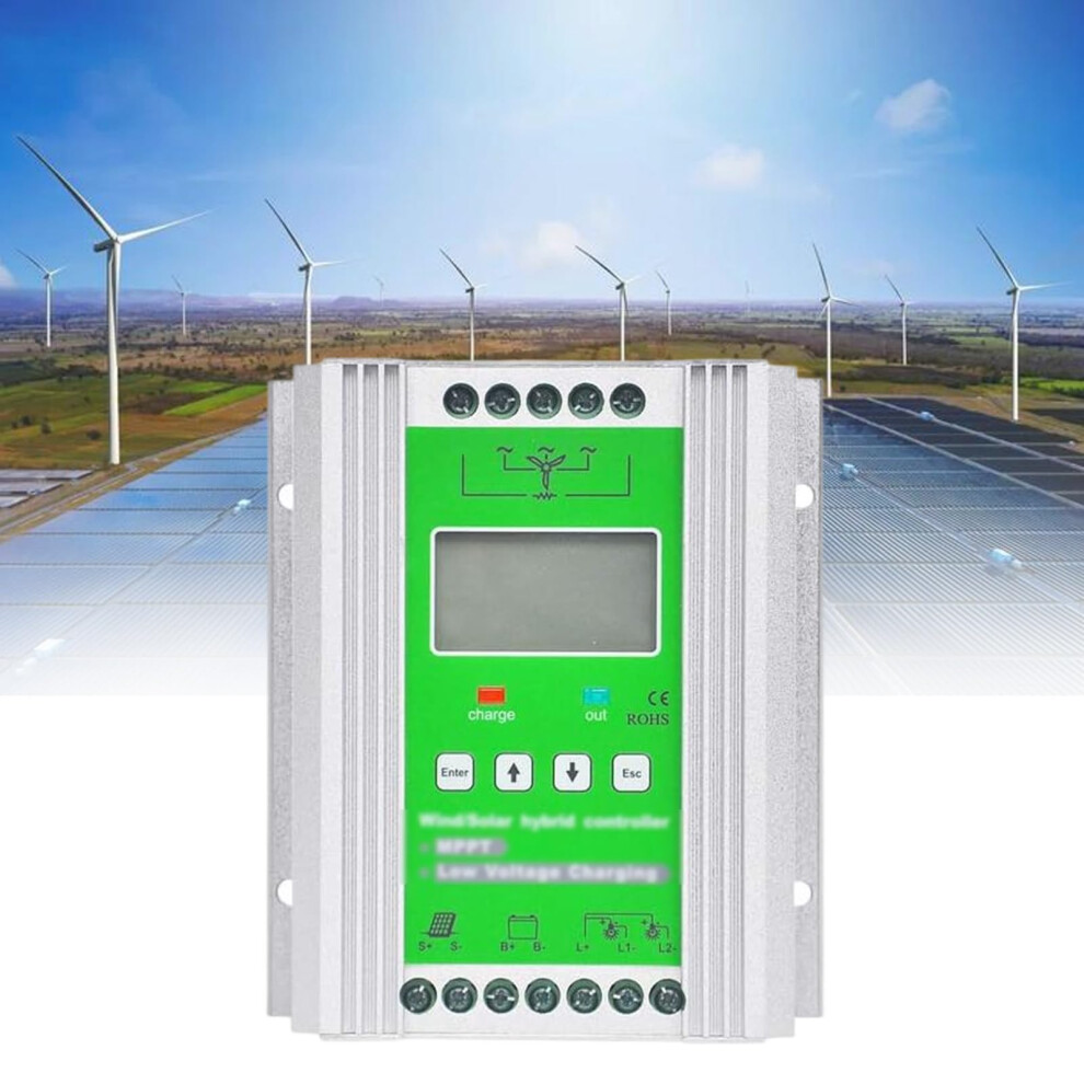 Wind Solar Hybrid Charge Controller, Mppt 12/24/48V Boost Regulator For 1000W Wind Turbine 24V 9092120959437