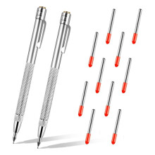 2 Packungen Wolframcarbid-ReißNadel mit Magnet, mit Extra 10 Ersatzmarkierspitzen, MetalläTzstift