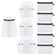 Conjunto de Pulseiras em Branco para SublimaçãO de 25 PeçAs, Chaveiro com Porta-Batom, Bolsa de Maquiagem, Porta-Chaves para Presente de Artesanato