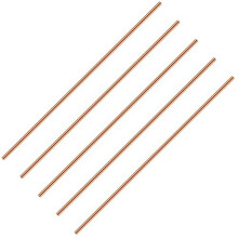 Runda StåNg i Ren Koppar 11,8 Tum LåNg Bar KopparmetallståNg Solid KopparståNg SvarvståNg (5 St, 3 mm Diameter)