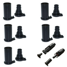 20 Pairs Solar Panel Connector Dust Caps, Male and Female Black Protective Covers for Solar Panels