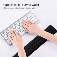 Descanso de Pulso para Teclado, Descanso de Pulso para Teclado e Mouse, Conjunto de Almofadas para Teclado e Mouse com Espuma de MemóRia ErgonôMica