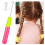 Bent  Hook Crochet Needle Hook, Include Wooden Bent  Hook Plastic Curl Crochet Needle for Hair Carpet Making 5
