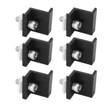 12 Pack Solar Panel End Clamps, 45mm Aluminum Z Bracket, Easy Install for RV Roof and Boat