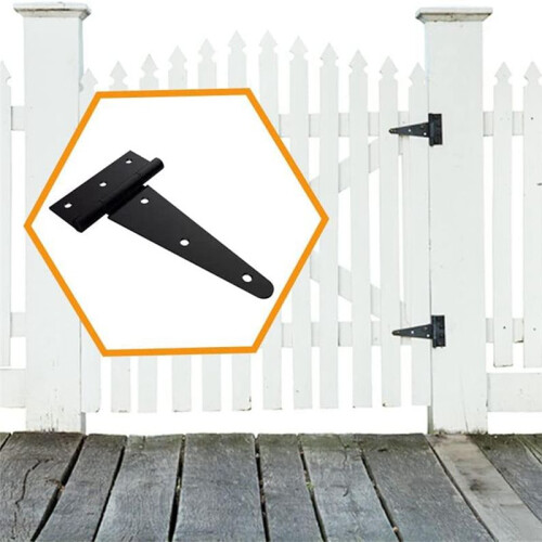 Heavy Duty T Hinge Gate Hinge T Strap Hinge Barn Hinge Fence Hinge Shed Hinge Door Hinge Black Wrought Hardware Iron 1