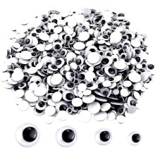 Ojos de Muñeca - 1280 Pegatinas Autoadhesivas, Ojos para Manualidades de 5-18 mm, Accesorios para Manualidades