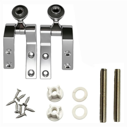 Universal Toilet  Hinges Replacement Kit - Chrome-Plated Metal for Easy Installation and Effective Performance