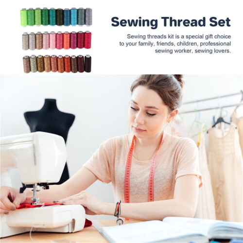 Sewing Thread Set 100 Colour 250Yd Each Spool Polyester Thread Kit for Hand or Machine Sewing 2