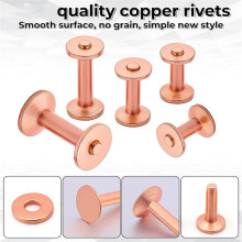 103 PCS Copper Rivets and Burrs, Leather Rivets Fastener Install Setting Tool, Copper Rivet and Burr Washers for Leather