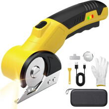 Cordless Electric Cardboard Cutter , with Safety Lock, 2 Blades, Storage Case & Gloves for , Shipping & DIY