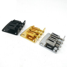 Puente Tailpiece Pull String Tail Puente de Guitarra Cola para 3 Cuerdas Reemplazo de Guitarra Eléctrica Negro