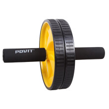 POVIT Leise Bauch Rad Heim Trainer Rutschfeste Griffe Fitness Workout Heim Gymnastik Trainings GeräTe zum Muskel Aufbau