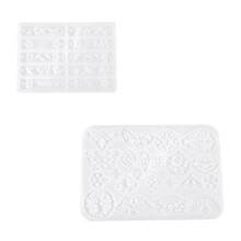 2 Paket Ohrring Harz Formen Schmuck Epoxid Harz Guss Silikon Formen Harz Schmuck, AnhäNger, Harz Handwerk DIY