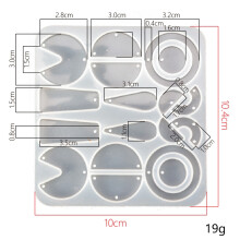 DIY Crafts Earring Resin Mold Resin Geometric Earring Pendant Resin Silicone Mold Fashion Jewelry Making Tools A