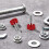2 Packs Red Hand Retractable Spring Plunger with Knurled Handle M6 Type Quick Release Pins for Rolling Toolbox 4