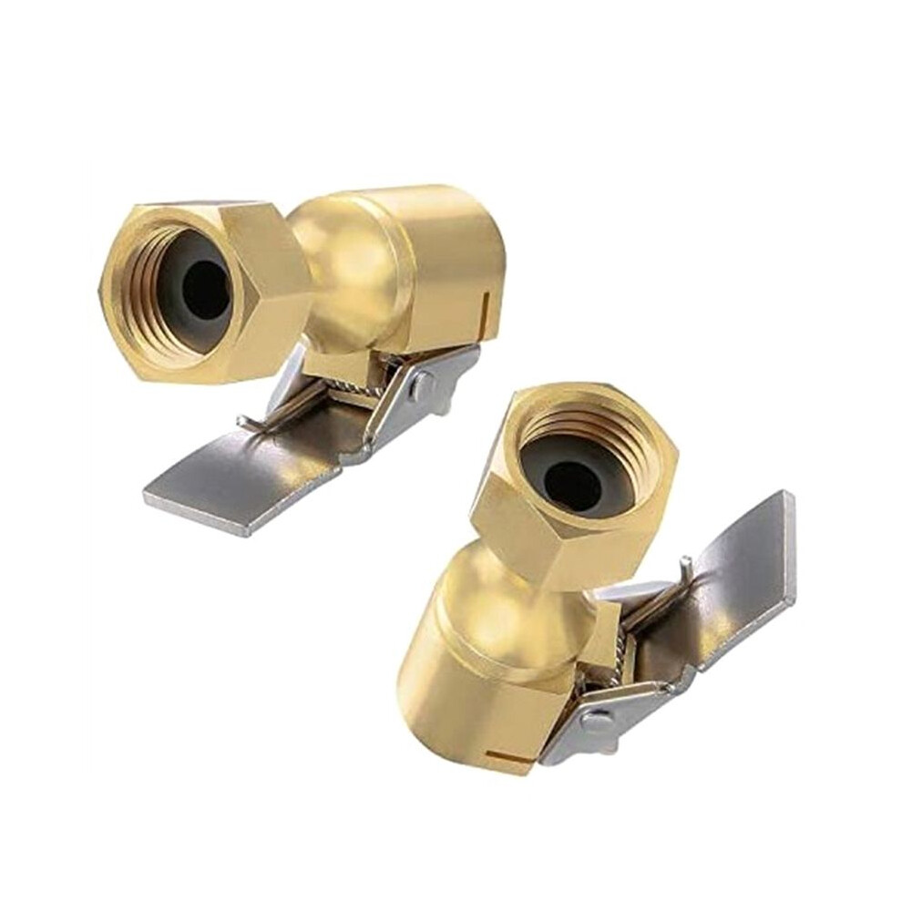 6Pcs Air Chuck-Heavy Duty Closed Flow Lock Tire Chuck With Clip For Inflator Gauge Compressor Accessories- Yellow 4712799320523