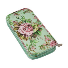 Knitting Needls Case Without Hooks and Accessories,Zipper Storage Organizer Bag with Web Pockets For Various Knitting B