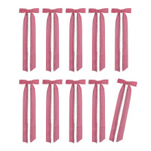 10 Stück Perlen, Quasten, samtige Schleife,-Rosa