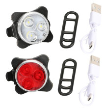 Mountain Bike USB Warning Light Bicycle Headlight and Taillight LED Emergency Light Cycling Accessories
