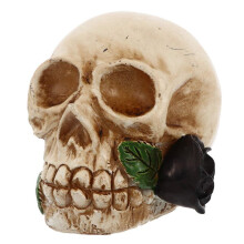 Home Decor Halloween Schedel Standbeeld Licht LED Dag van Dode Bloem Schedel Beeldje Nachtlampje Hars Horror Schedel Prop A