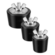 3PCS Pool Winterizing Plugs, 3 Sizes, 1Inch, 1.25Inch & 1.5Inch, Swimming Pool Winter Expansion Plugs with Screw