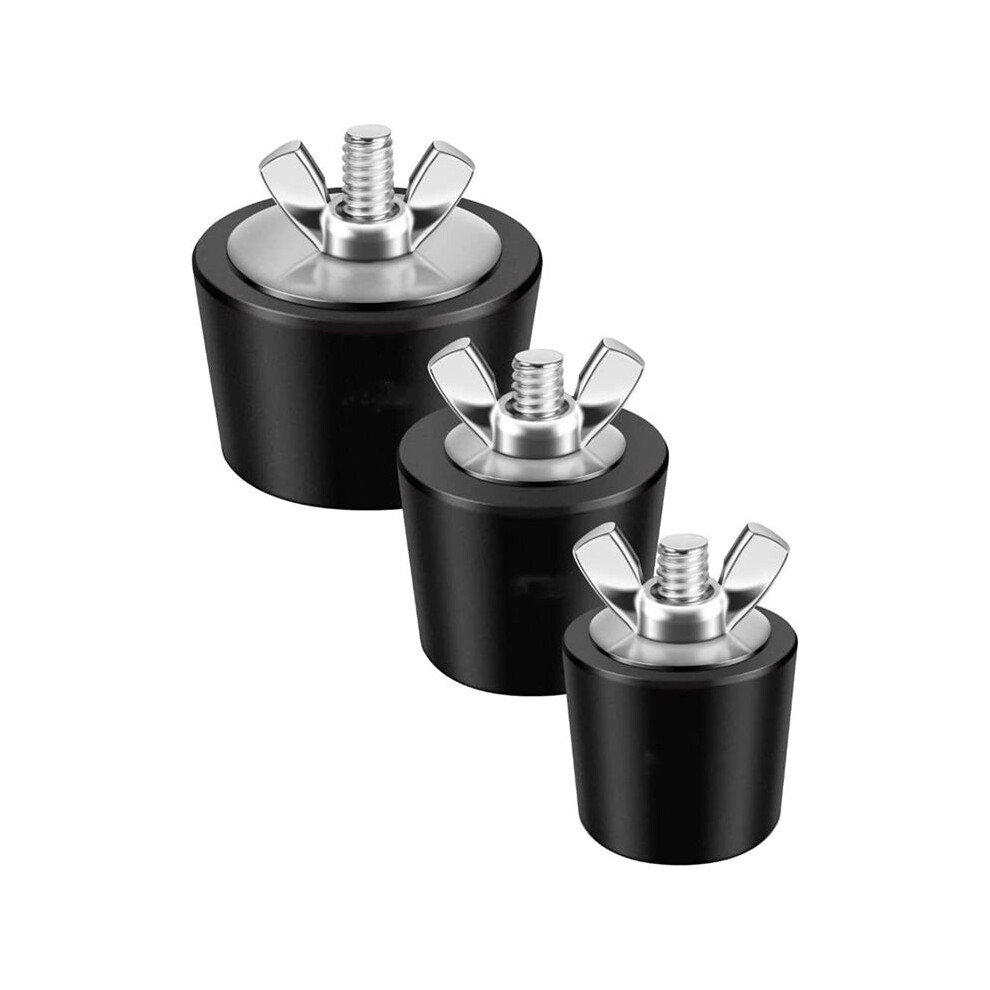 3Pcs Pool Winterizing Plugs, 3 Sizes, 1Inch, 1.25Inch & 1.5Inch, Swimming Pool Winter Expansion Plugs With Screw 4711569424171