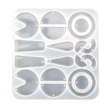 Molde de Resina para Artesanato DIY Brinco de Resina GeoméTrico Pingente de Resina Molde de Silicone Moda Ferramentas para Fazer JóIas A