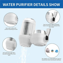 Advanced Faucet Water Filter with Dual-Mode Purification Reduces Chlorine, Lead, Sediment & Odors - High Flow