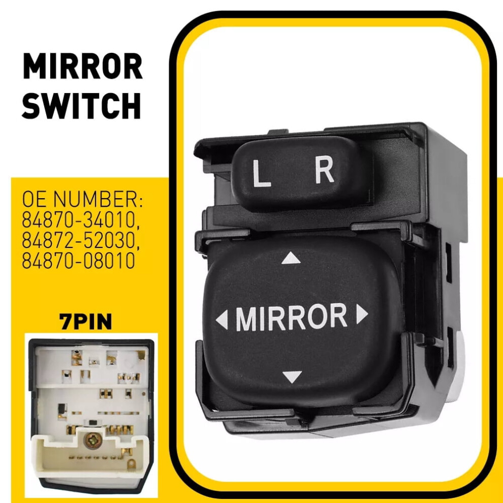 Outer Mirror Switch 84870-34010 Fit For Toyota Corolla 4Runner Highlander Prius 9365509709351