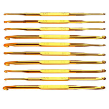 10pcs Crochet Hooks Set Double-Sided Crochet Hooks Knitting Needles Aluminium Crochet Hooks